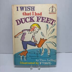 I Wish That I had DUck Feet Vintage Kids Book Theo LeSieg B Tobey HC Book Club
